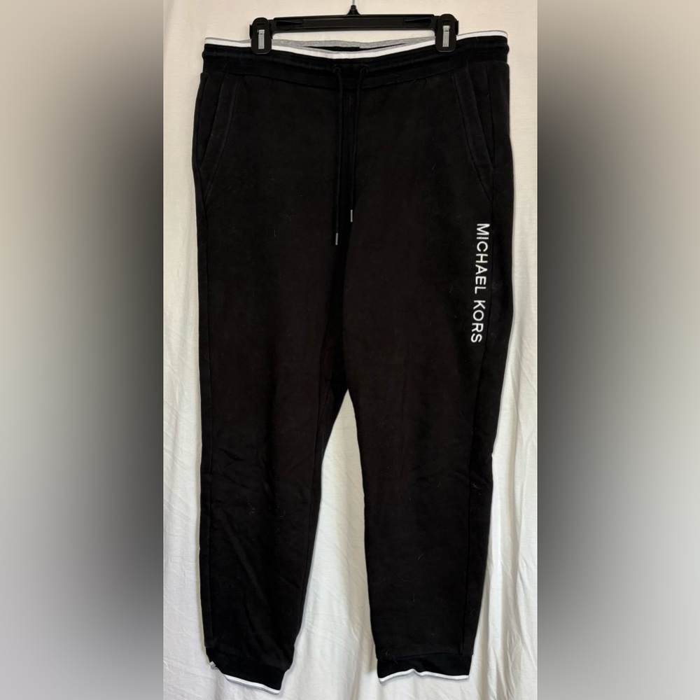 Michael Kors Black Joggers with White Logo